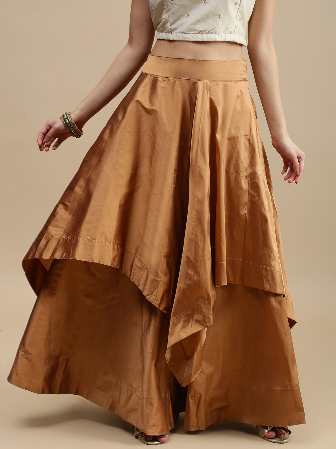 Women's Skirt Gold Beige