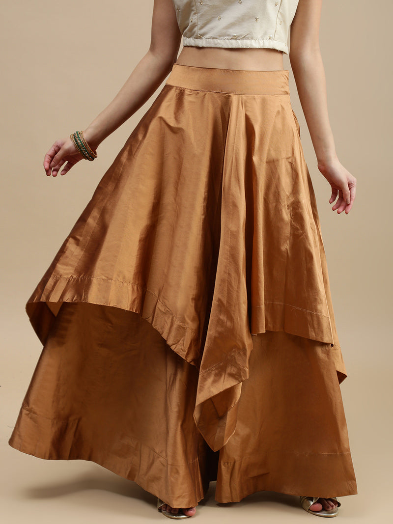 Women's Skirt Gold Beige