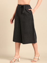 Culottes Stripped-Black - De Moza
