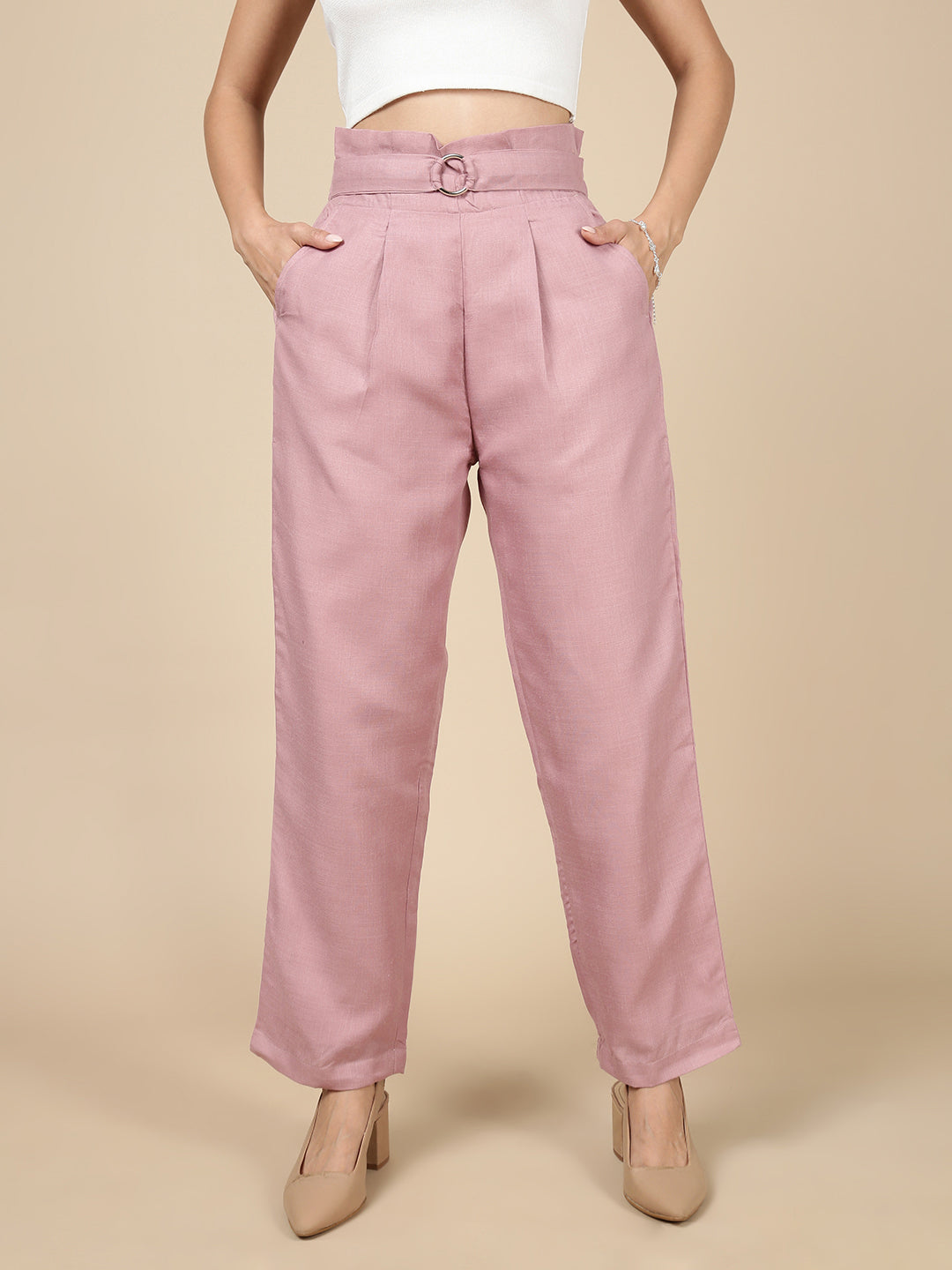 Paper Bag Pant-Rust