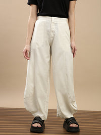 De Moza Women Casual Pants Natural