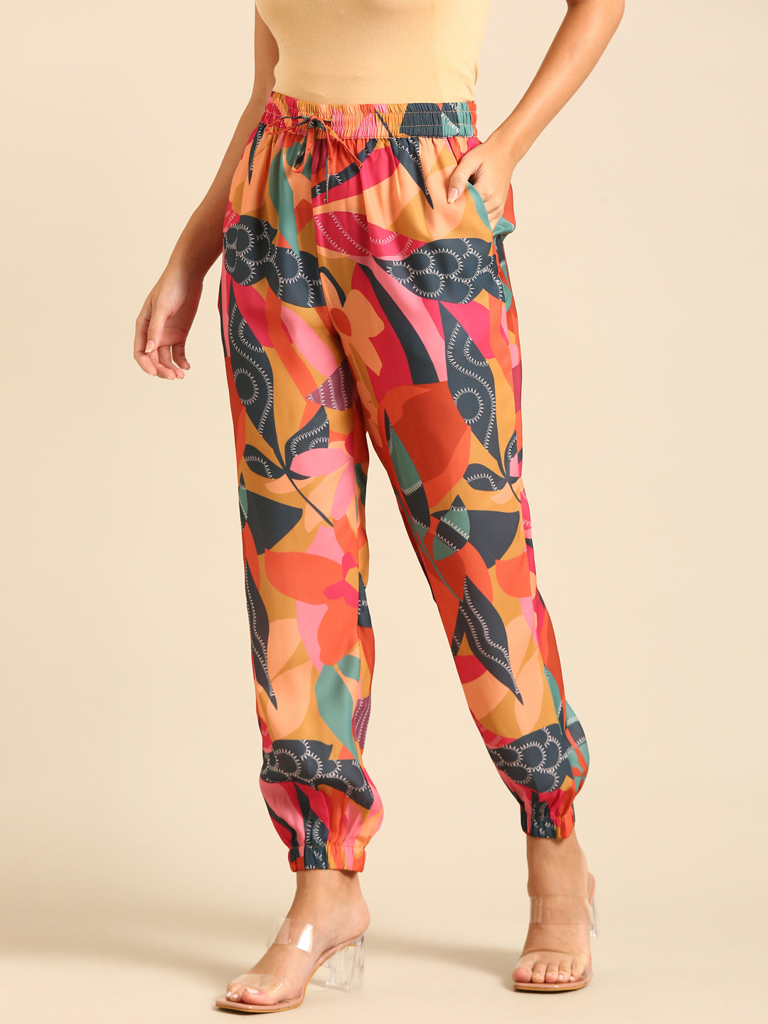 Co-Ord Set (Casual Top & Jogger)-Multi - De Moza