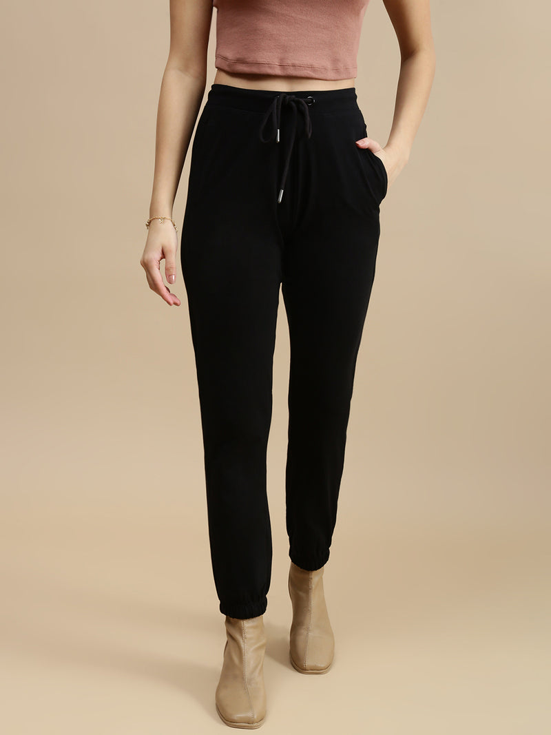 De Moza Women Casual Jogger Black