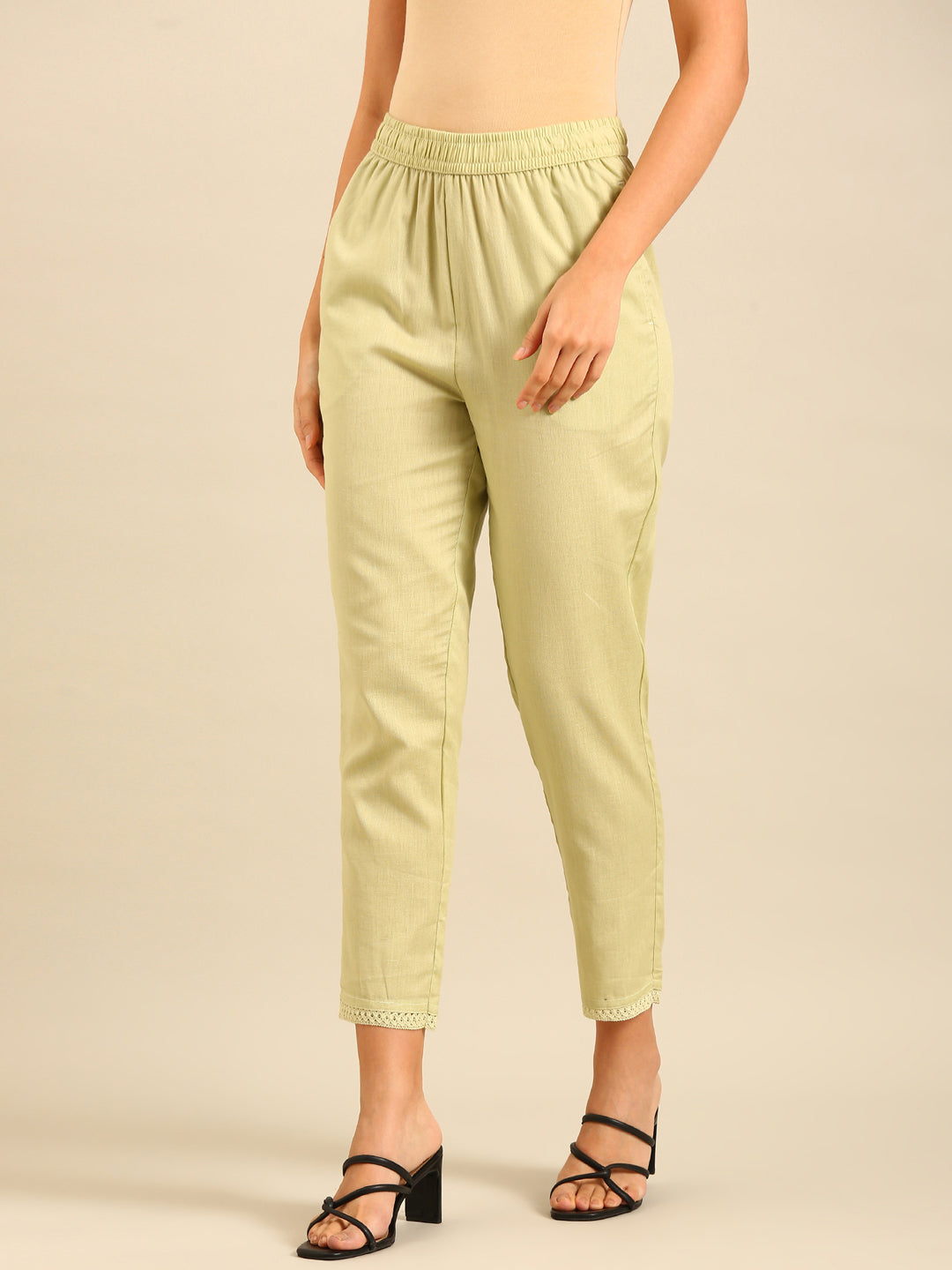 Cigarette Pants-Mint Green - De Moza