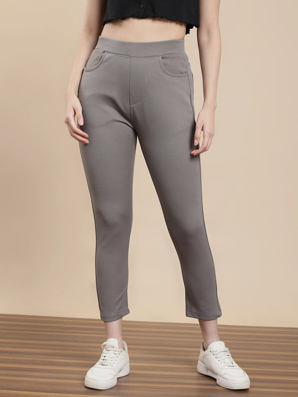 De Moza Women's Casual Jegging Taupe - De Moza