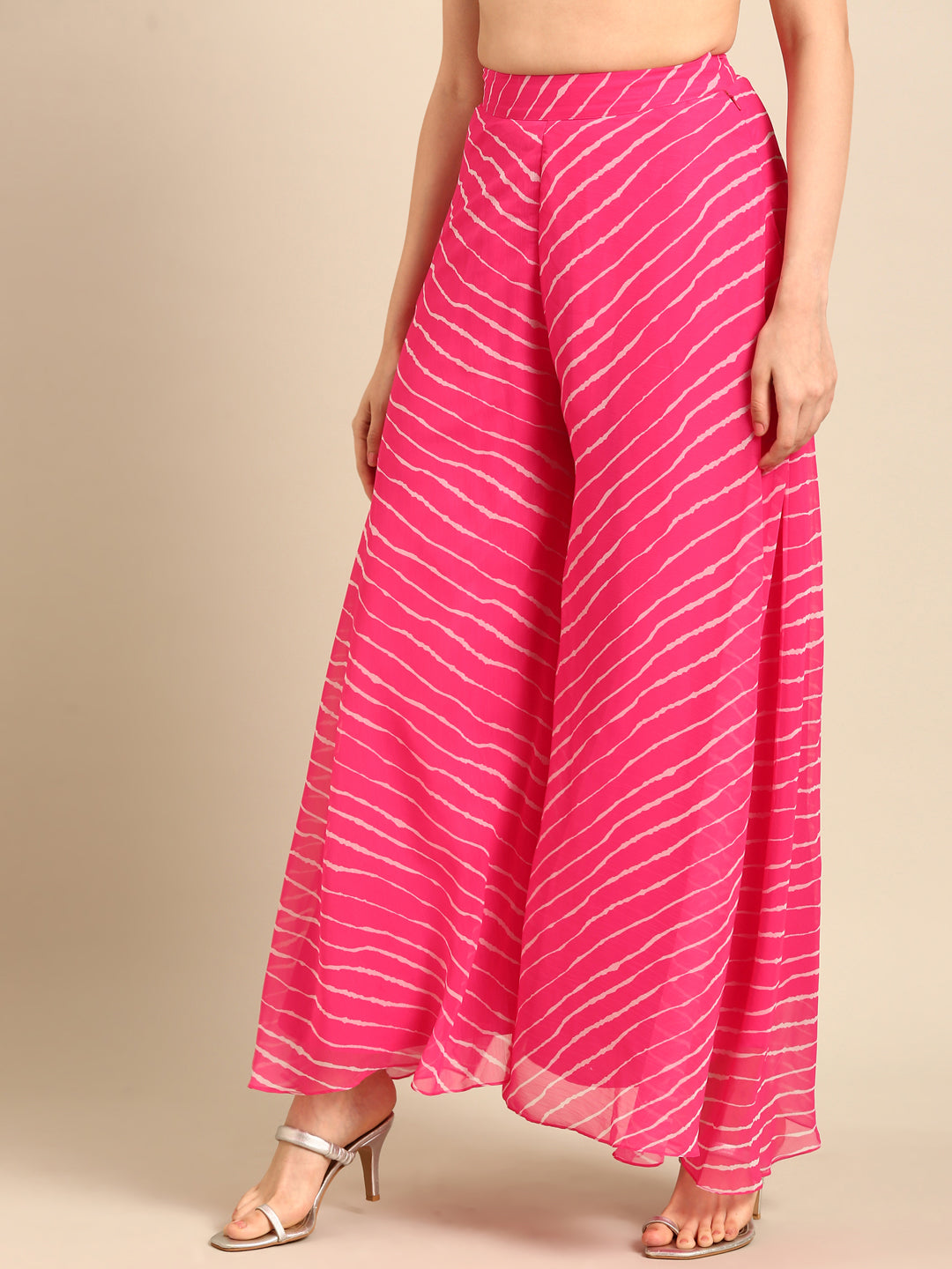 Palazzo All Over Print-Pink - De Moza