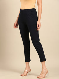 Super Stretch Kurti Pant-Navy - De Moza