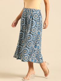 Printed Culottes-Blue - De Moza