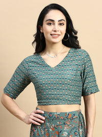 Blouse-Green - De Moza