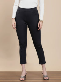 De Moza Women Casual Jegging Navy Blue