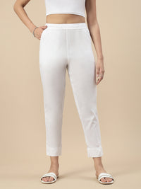 Casual Straight Pant-White