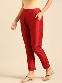 Cigarette Pant-Red - De Moza