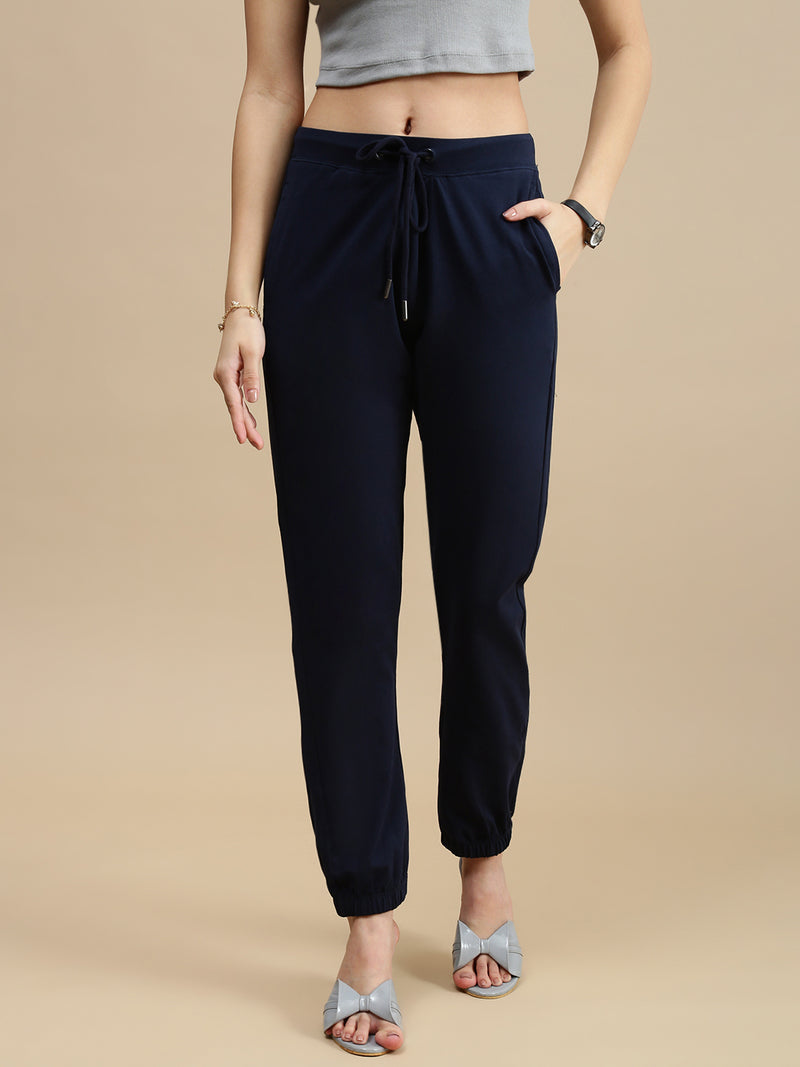 De Moza Women Casual Jogger Dark Navy Blue