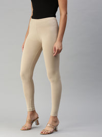 Ankle Length Leggings Cotton-Sand - De Moza