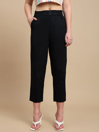 De Moza Women Casual Pants Black - De Moza