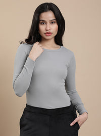 De Moza Women Casual Top Light Grey