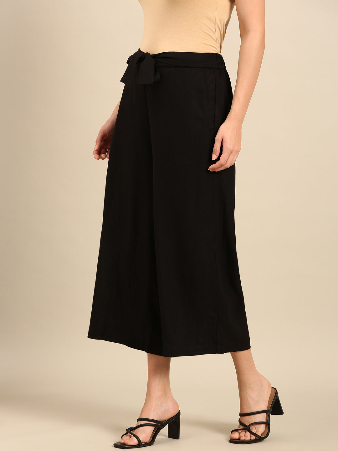 Tie Up Culottes-Black - De Moza