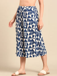 Culottes All Over Print-Blue - De Moza