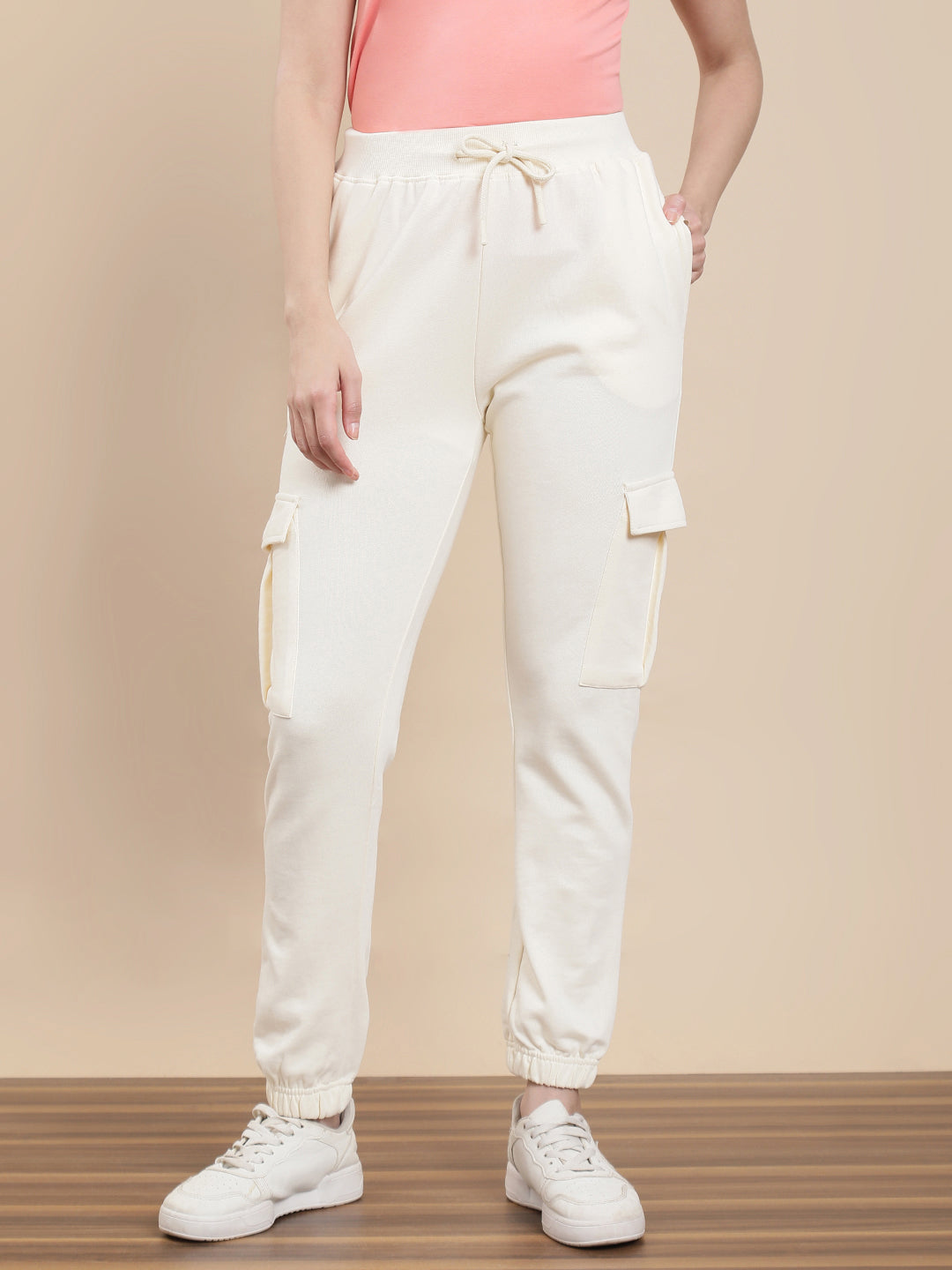 De Moza Women Casual Jogger Cream