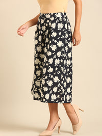 Culottes All Over Print-Navy - De Moza