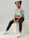 PIPIN Girls Printed Sweatshirt Light Petrol