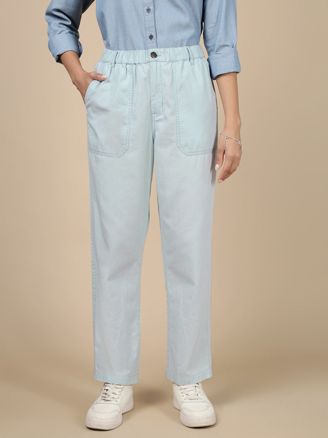 Straight Pant-Ice Blue