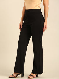 Fit & Flare Pant-Black - De Moza