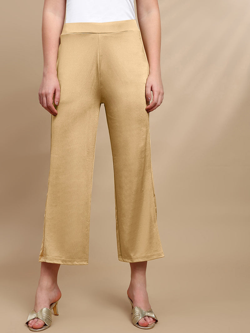 De Moza Women Festive Palazzo Gold - De Moza