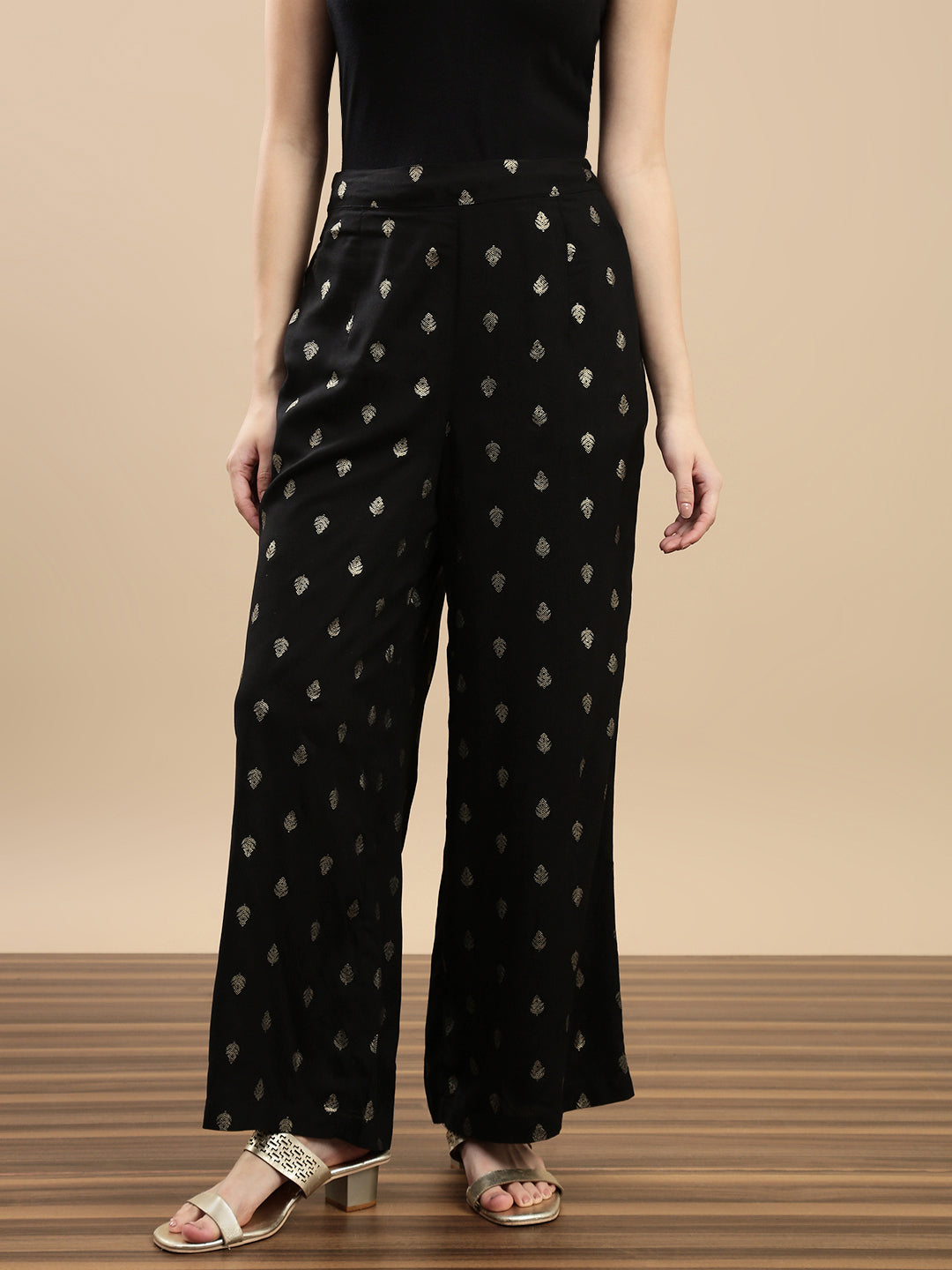 De Moza Women Festive Palazzo Black