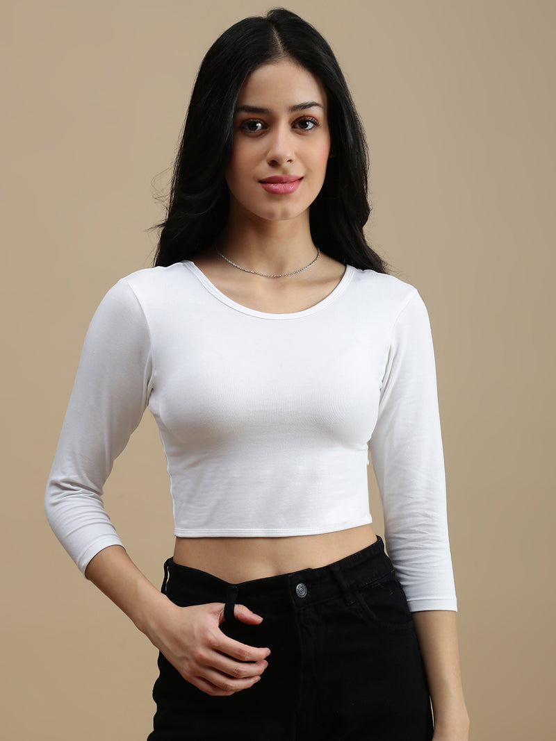 De Moza Women Athleisure Top White