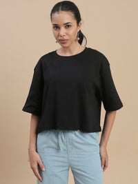 De Moza Women Casual T-shirt Black - De Moza