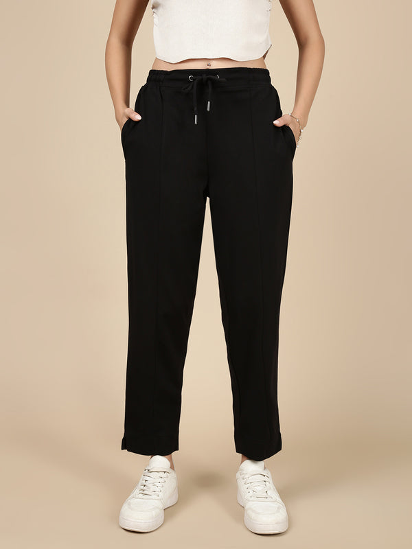 Straight Pant-Black - De Moza