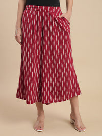 De Moza Women Casual Culottes Maroon - De Moza
