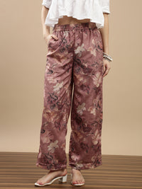 De Moza Women Casual Palazzo Dark Coral