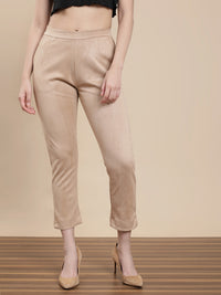 De Moza Women Casual Pants Beige