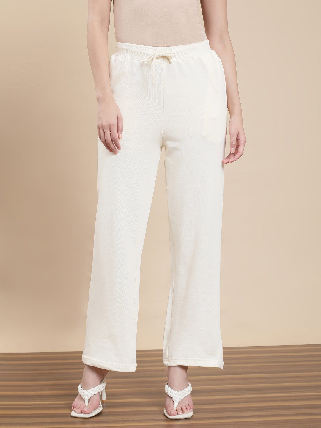 De Moza Women Casual Pants Cream
