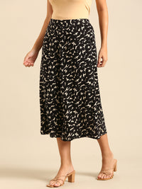 Culottes All Over Print-Black - De Moza