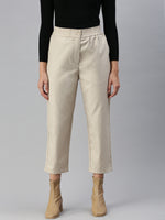 De Moza Women Formal Pant Beige