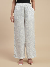 De Moza Women Casual Palazzo Offwhite - De Moza