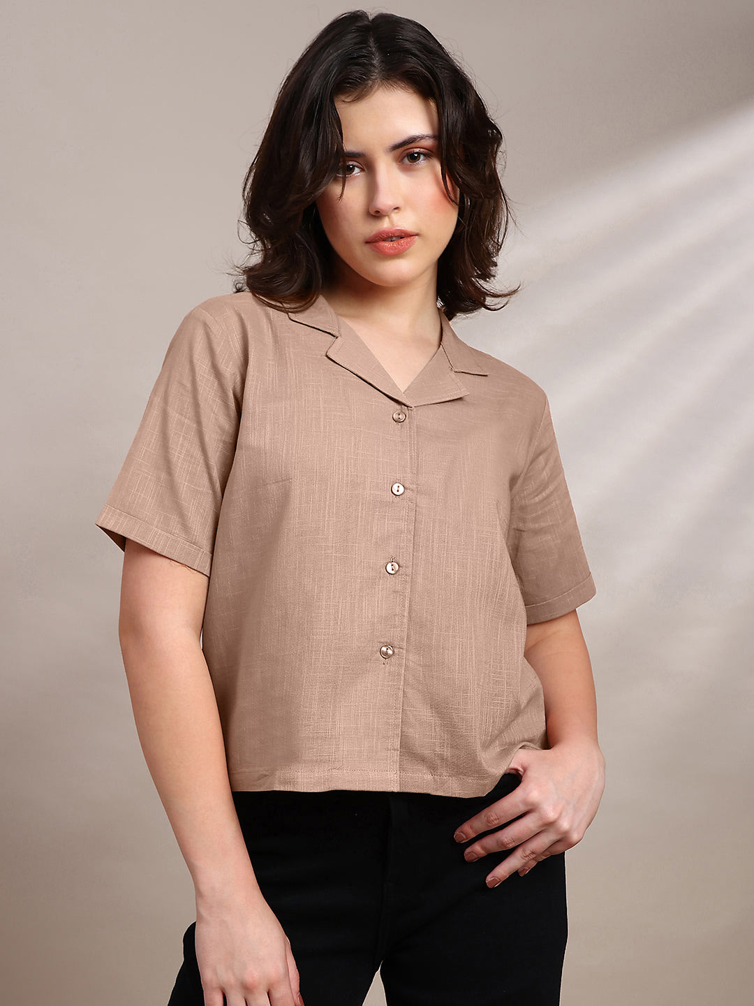 De Moza Women Casual Top Mocha Mousse