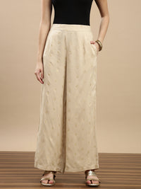 De Moza Women Festive Palazzo Beige