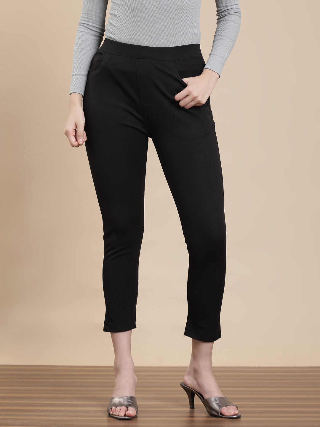 De Moza Women Casual Jegging Black