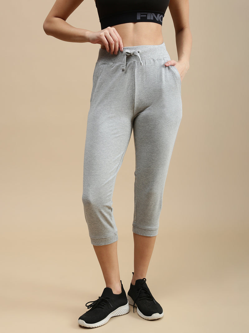 De Moza Women Athleisure Pants Grey Melange
