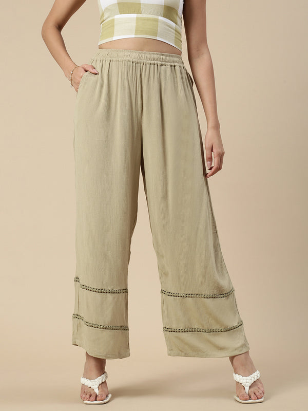 Casual Palazzo-Golden Beige - De Moza