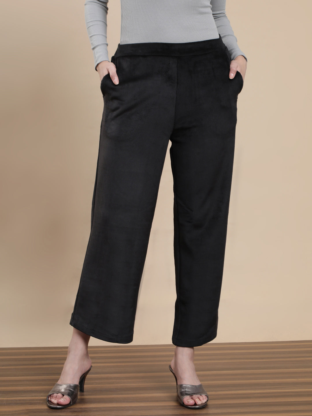 De Moza Women Casual Palazzo Black