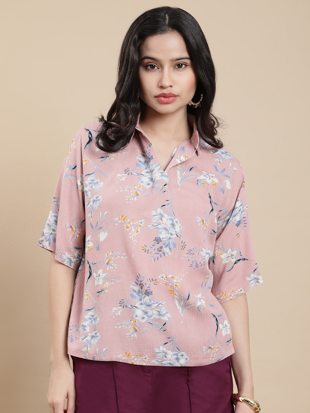 De Moza Women Casual Top Light Pink