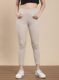 De Moza Women Casual Jegging sand