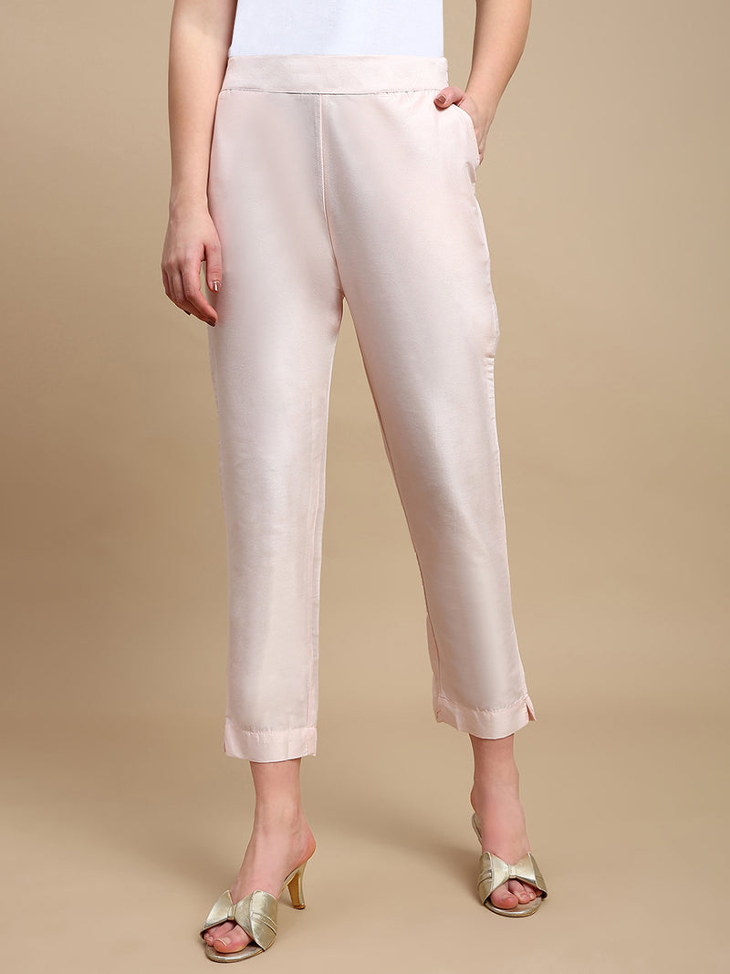 De Moza Women Casual Pants Rose Gold - De Moza