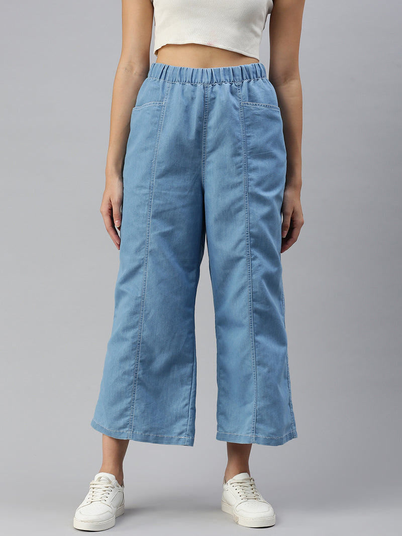 De Moza Women Culottes Ice Blue