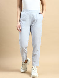 Cigarette Pant Stripped-Blue - De Moza